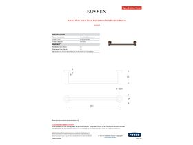 Specification Sheet - Sussex Pure Guest Towel Rail 300mm PVD Brushed Bronze