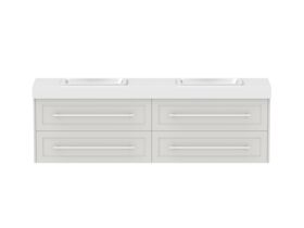 Hero - Kado Lux Ensuite All Drawer Twin 1800mm Wall Hung Double Basin 90mm Top