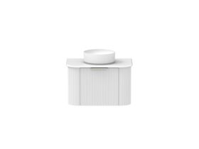 Supporting Image - Kado Neue Fluted Double Curve All Drawer 750 Wall Hung Vanity with Centre Basin 20mm Ultra White