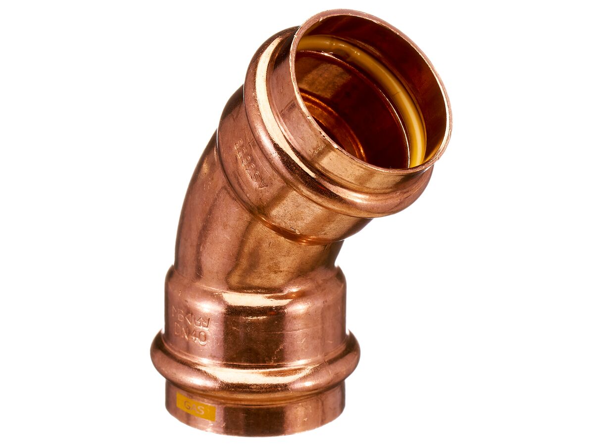 >B< Press Gas Elbow 45 Degree x 40mm