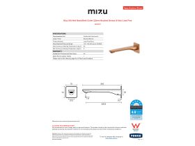 Specification Sheet - Mizu Silk Wall Basin/Bath Outlet 220mm Brushed Bronze (6 Star) Lead Free