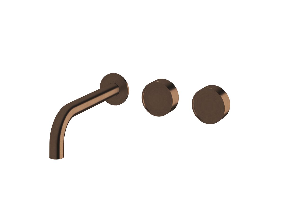 Hero - Sussex Pure Elemental Wall Bath Hostess System 200mm PVD Brushed Bronze