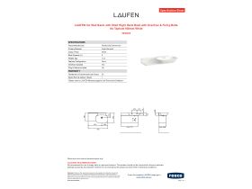 Specification Sheet - LAUFEN Ino Wall Basin with Shelf Right Hand Bowl with Overflow & Fixing Bolts No Taphole 900mm White