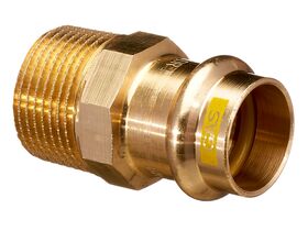 >B< Press Gas Male Coupling 20mm x 3/4" BSP