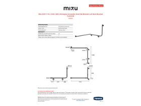 Specification Sheet - Mizu Drift 1110 x 1030 x 600 x 90 Degree Accessible Grab Rail Modular Left Hand Brushed Gunmetal