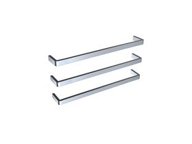 MIZU STREAM HEATED TOWEL RAIL 850MM (TRIPLE PACK) BRUSHED STAINLESS STEEL