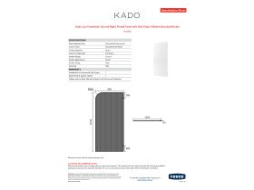Specification Sheet - Kado Lux Frameless Curved Right Fluted Panel with Wall Clips 1000mm Brushed Nickel