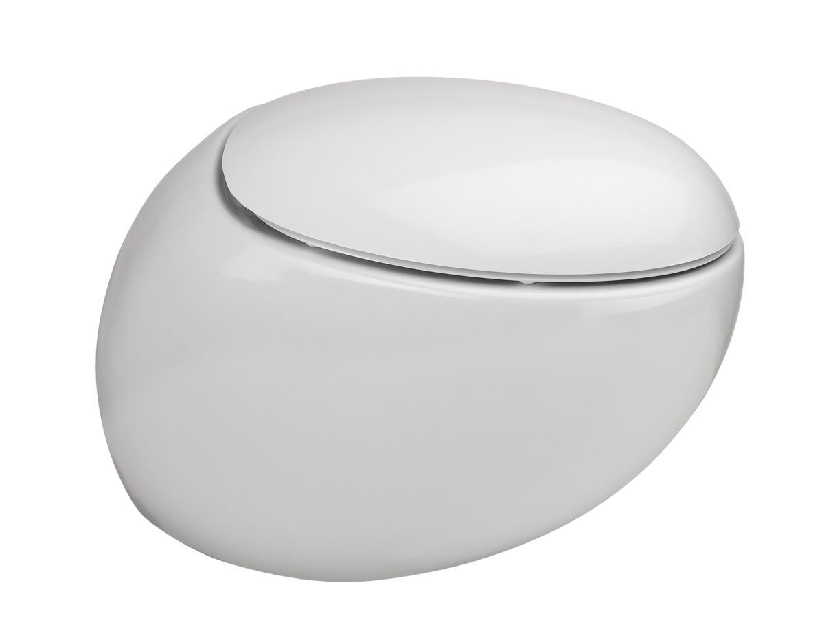 Hero - LAUFEN Alessi Rimless Wall Hung Pan with Soft Close Seat White (4 Star)