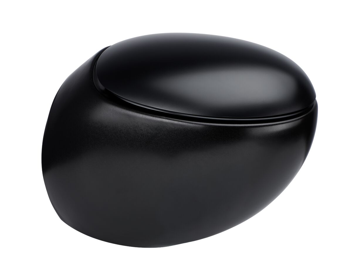 Hero - LAUFEN Alessi Rimless Wall Hung Pan with Soft Close Seat Matte Black (4 Star)