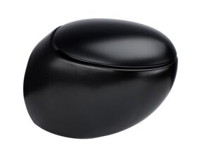 Hero - LAUFEN Alessi Rimless Wall Hung Pan with Soft Close Seat Matte Black (4 Star)