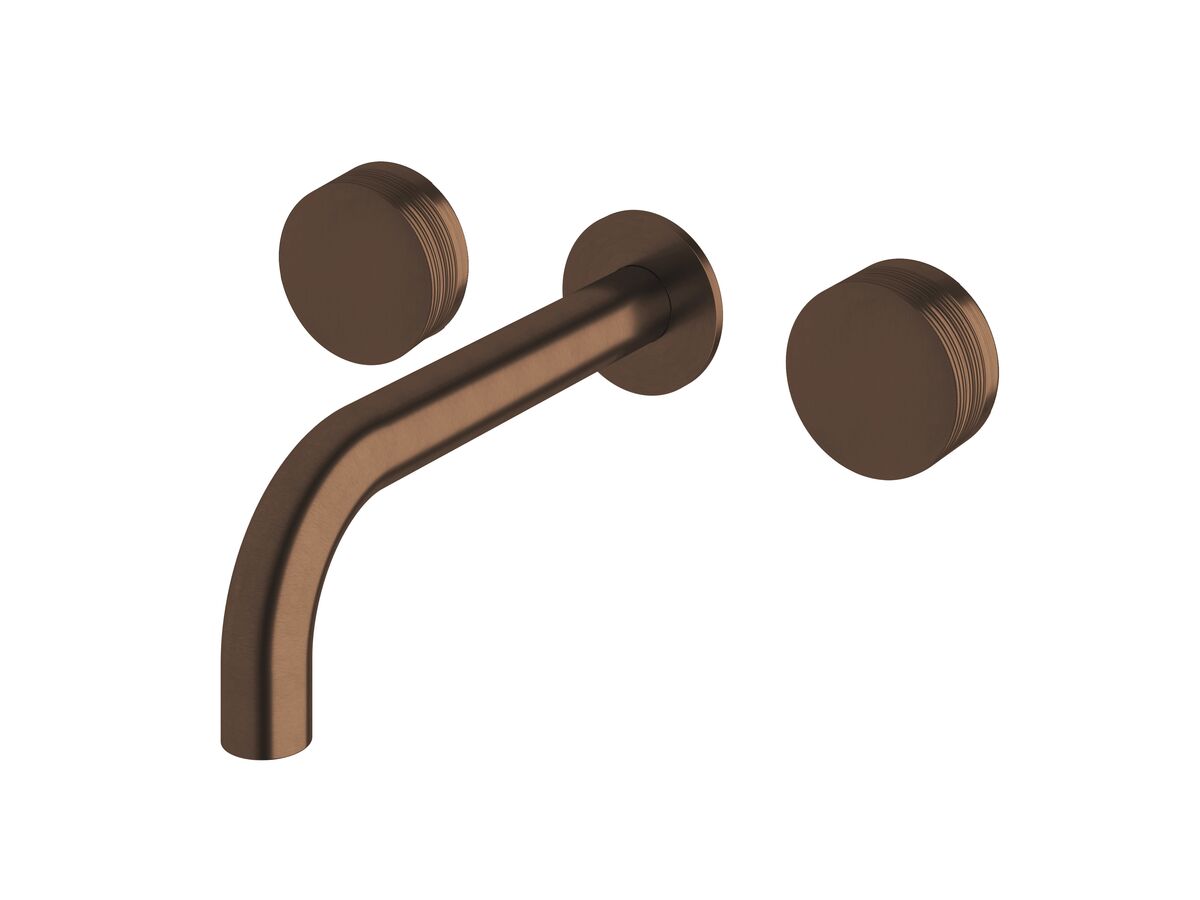 Sussex Pure Bath Set 200mm with Cirque Textured Handles PVD Brushed Bronze