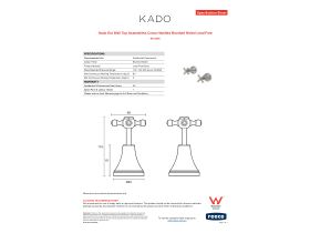 Specification Sheet - Kado Era Wall Top Assemblies Cross Handles Brushed Nickel Lead Free