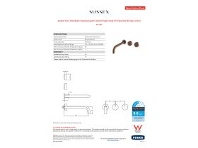 Specification Sheet - Sussex Pure Wall Basin Hostess System 250mm Right Hand PVD Brushed Bronze (3 Star)