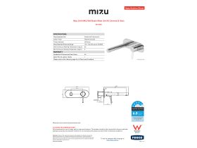 Specification Sheet - Mizu Drift MK2 Wall Basin Mixer Kit Chrome (5 Star)