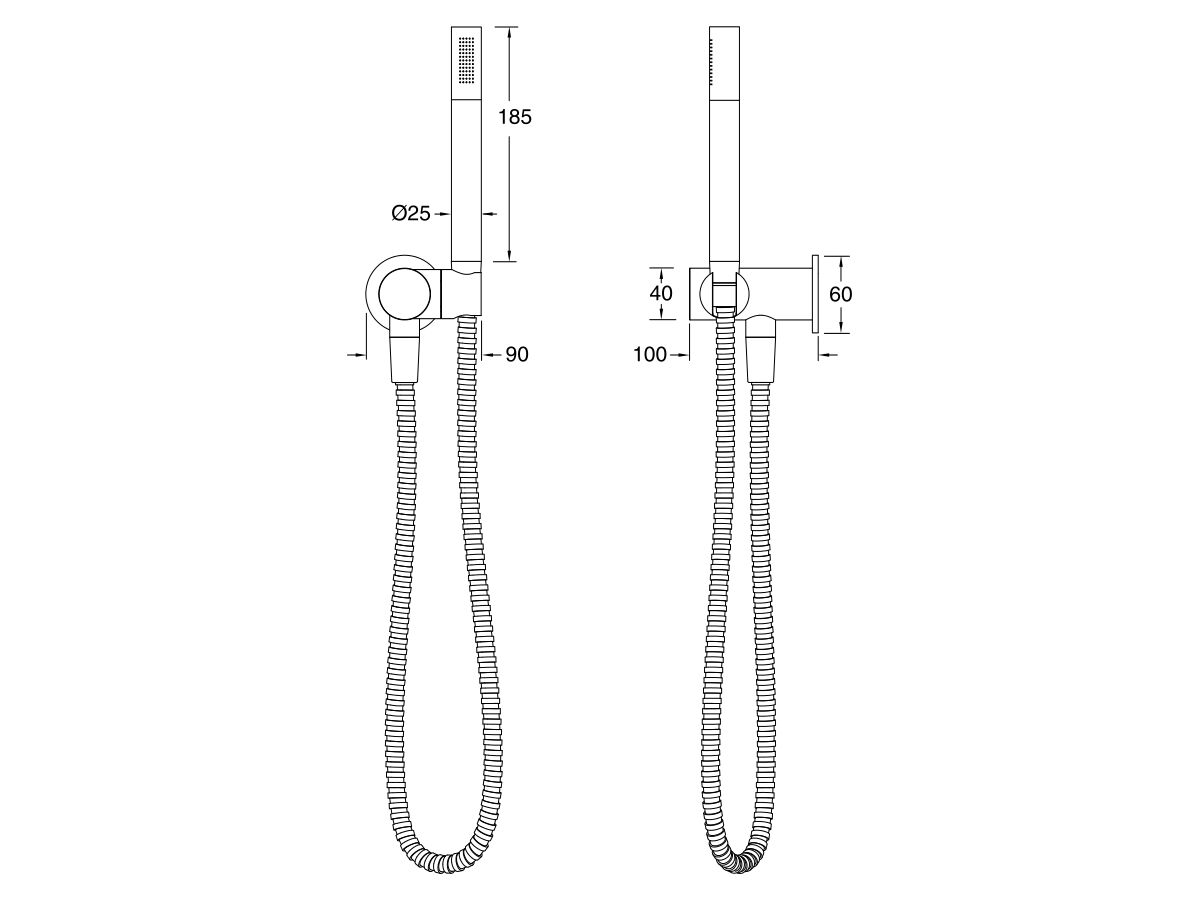 Sussex Pure Microphone Handshower with Swivel Bracket (3 Star)