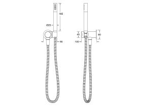 Sussex Pure Microphone Handshower with Swivel Bracket (3 Star)