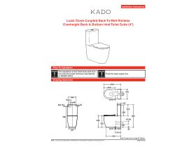 Installation Instructions - Kado Lussi Close Coupled Back to Wall Vortex Rimless Overheight Toilet Suite with Soft Close Quick Release Seat White (4 Star)