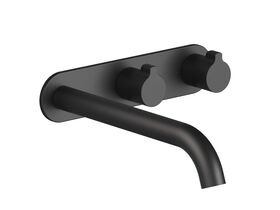 Hero - Faucet Strommen Vara Fin Wall Basin / Bath Hostess Tap System Right Hand 200mm Kit Matte Black (6 Star) Lead Free