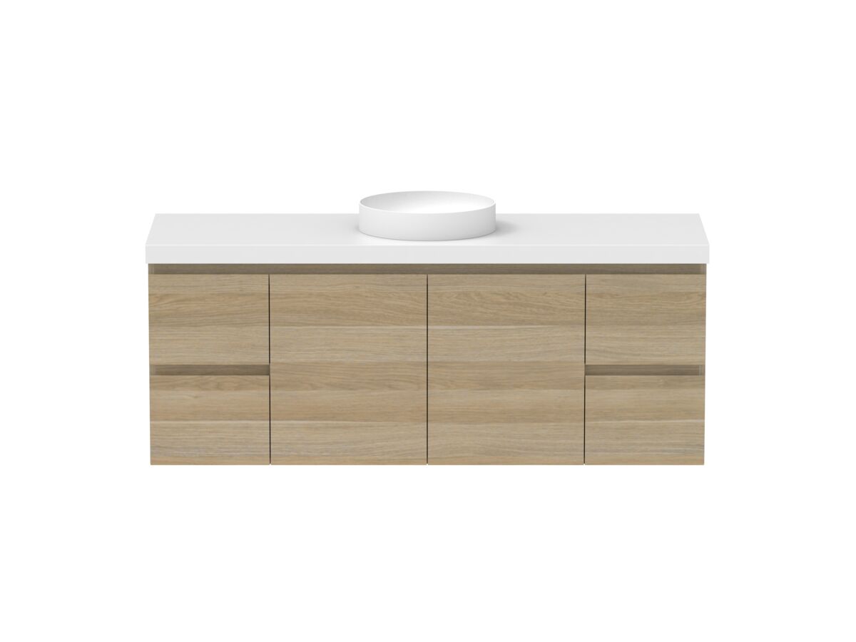 Hero - Posh Domaine 1500mm Wall Hung Vanity Unit Conventional Single Bowl 50mm Top