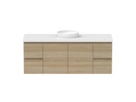 Hero - Posh Domaine 1500mm Wall Hung Vanity Unit Conventional Single Bowl 50mm Top