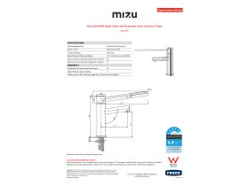 Specification Sheet - Mizu Drift MK2 Basin Mixer with Extended Lever Chrome (5 Star)