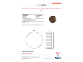 Specification Sheet - Sussex Pure Progressive Shower/Bath Mixer Tap with Linear Textured Handle PVD Brushed Bronze