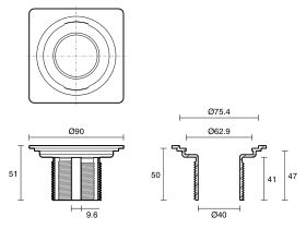 Posh Solus Tile Over Shower Tray Square Floor Waste Only Stainless Steel