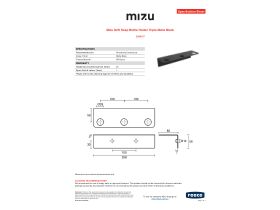 Specification Sheet - Mizu Drift Soap Bottle Holder Triple Matte Black
