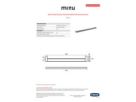 Specification Sheet - Mizu Soothe Double Towel Rail 900mm Brushed Gunmetal