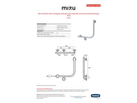 Specification Sheet - Mizu Drift 450 x 450 x 90 Degree Ambulant Toilet Grab Rail Left Hand Polished Stainless Steel