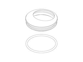 Hero - Mill Etch Wall/Shower Mixer Dome Assembly Matte Black