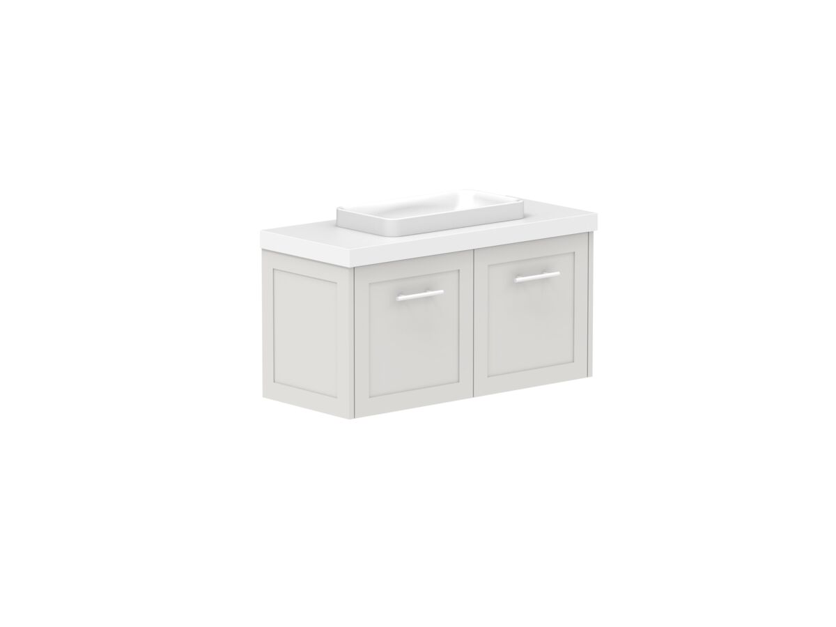 Supporting Image - Kado Lux Ensuite All Door 900mm Wall Hung Centre Basin 50mm Top
