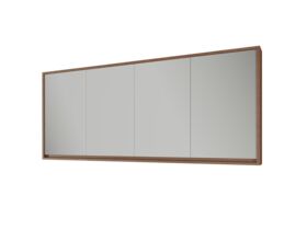 Supporting Image - Kado Aspect 1800mm Mirror Cabinet Four Doors with Surround View - Florentine Walnut Side