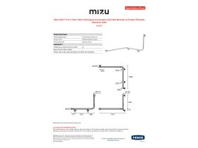 Specification Sheet - Mizu Drift 1110 x 1030 x 600 x 90 Degree Accessible Grab Rail Modular Left Hand Polished Stainless Steel