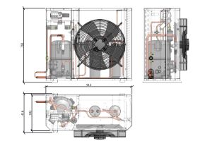 Tecumseh Compac Condensing Unit R134a PAC4543Y 3 Phase