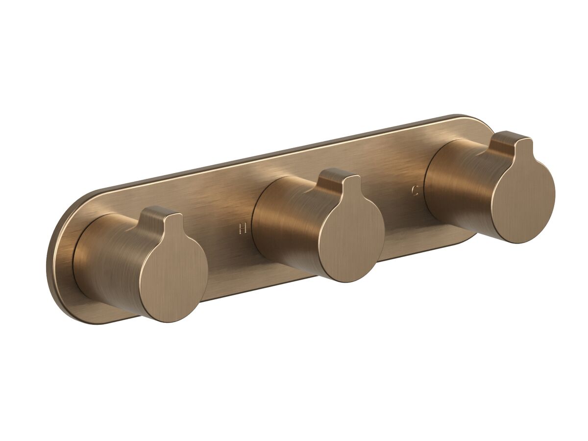 Supporting Image - Faucet Strommen Vara Fin Wall Top Assembly with Diverter Trimset Discovery Bronze Lead Free