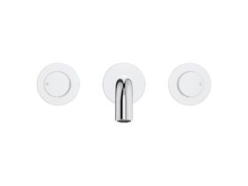 Supporting Image 2 - Mizu Drift Dial Wall Basin/Bath Set 200mm Chrome (6 Star) Lead Free - Front