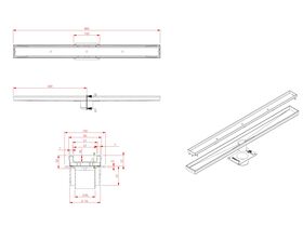 Tile Insert Stainless Steel Shower Channel Kit 900mm