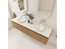 In Situ - Omvivo Venice 380mm Semi Inset Basin Solid Surface White