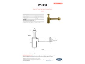Specification Sheet - Mizu Drift Bottle Trap 40mm Brushed Brass