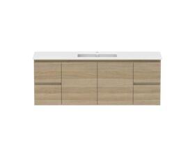 Hero - Posh Domaine 1500mm Wall Hung Vanity Unit Conventional Single Bowl Matte White Ceramic Top