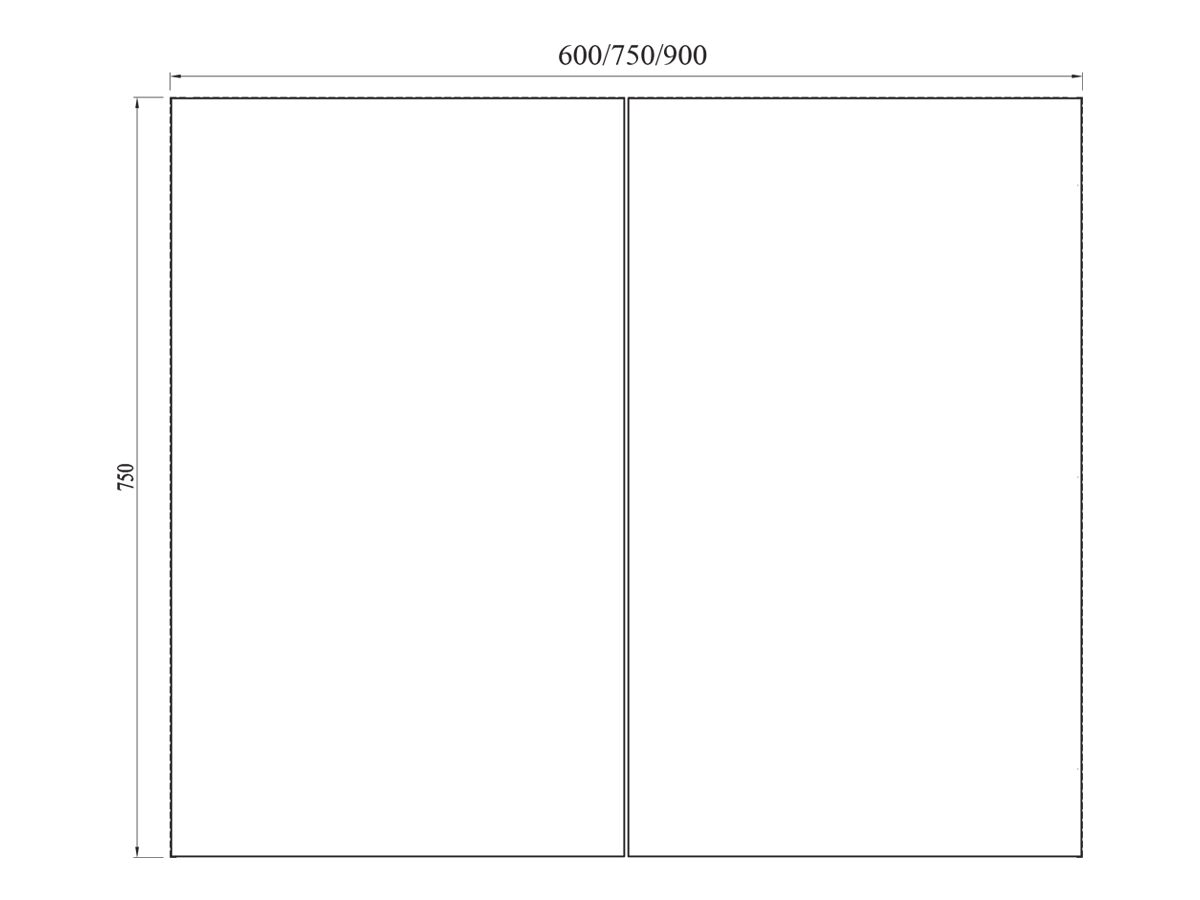 Posh Dominique MKII Mirror Cabinet 900mm 2 Door White