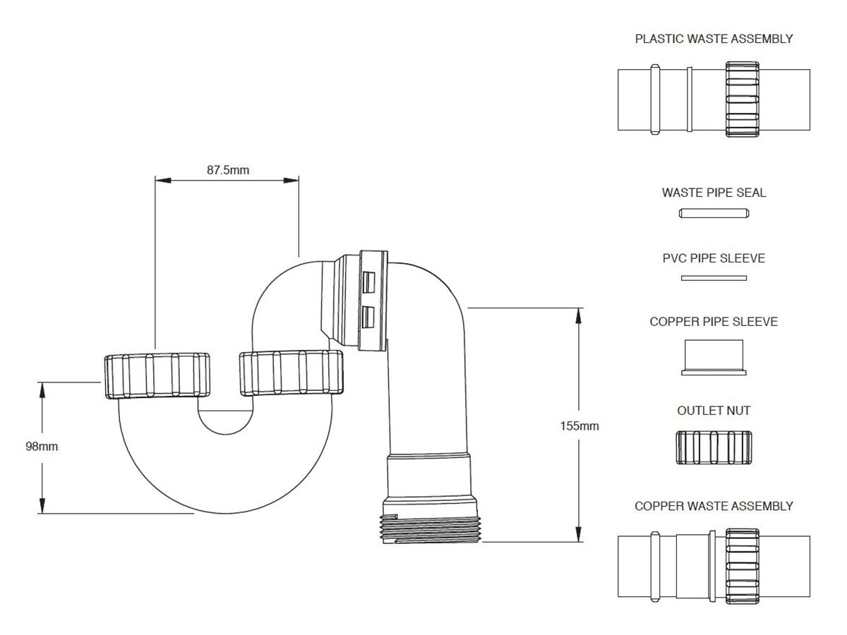 Dura Short Combination S&P Trap 50mm