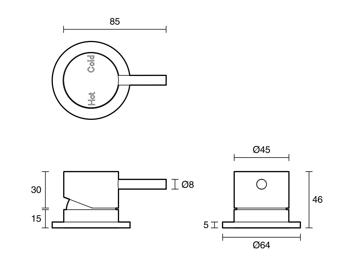 Sussex Scala Hob Bath Mixer Tap