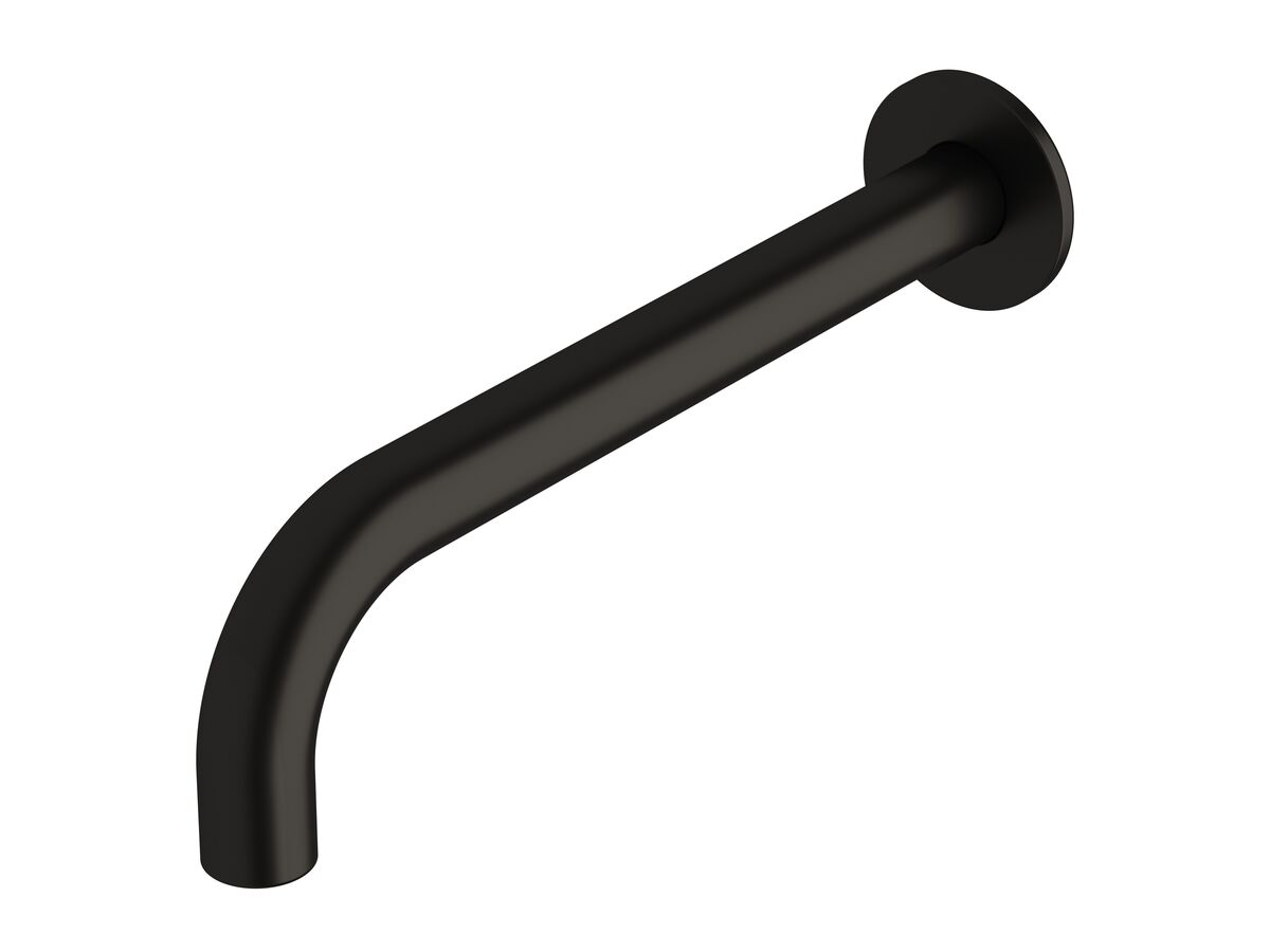 Sussex Pure Wall Basin Outlet 250mm PVD Matte Black (3 Star)