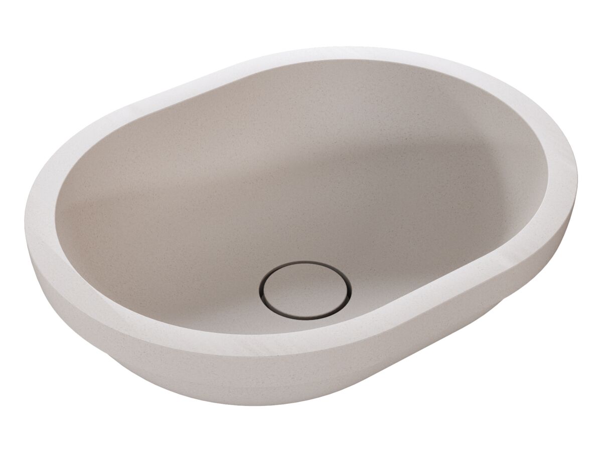 Hero - Omvivo Villa Oval Semi Inset Basin 485mm Island Sand