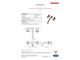 Specification Sheet - Sussex Oria Cross Wall Bath Set 215mm PVD Brushed Bronze