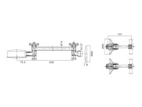 Base Shower Set Anti-Vandal Chrome (3 Star)