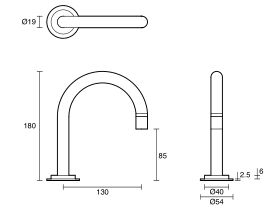 Sussex Scala Basin Outlet Curved