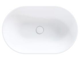 Supporting Image - Omvivo Venice 600mm Semi Inset Basin Solid Surface White